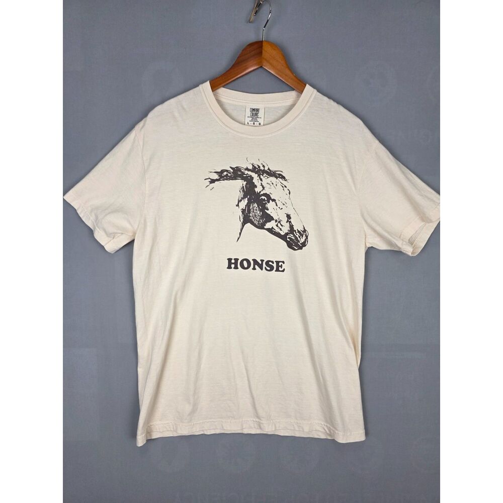 Honse Graphic T shirt Off-White Unisex Large